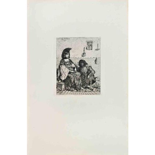 Juive d'Alger is an artwork realized by Alfred Cadart in the 1870s. Etching. Image size:21x16 Good conditions. Realized...