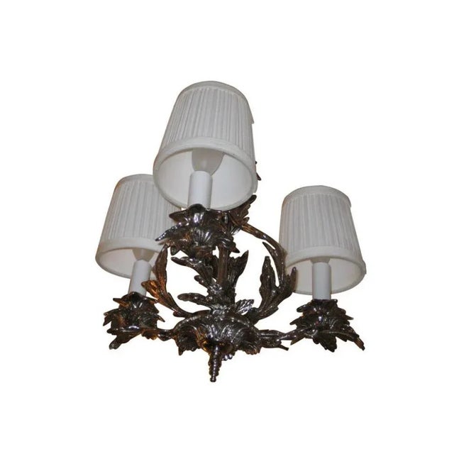 1960s 1960s Miniature Nickel Chandelier For Sale - Image 5 of 5