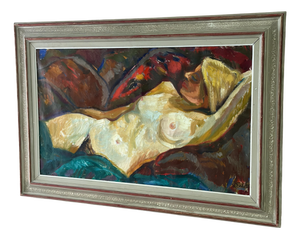 Bengt Ellis, Nude Model, 1960s, Oil on Canvas, Framed