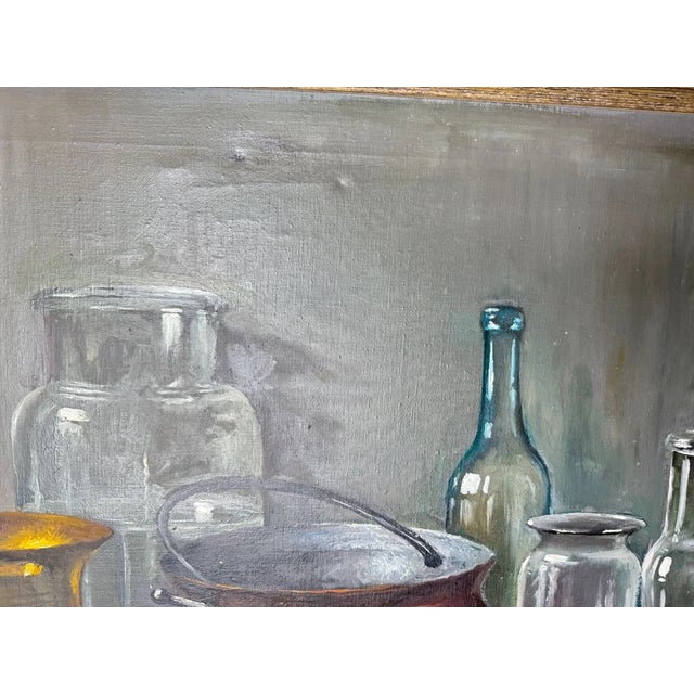 1940s 1940s Romek Arpad Kitchen Still Life Oil Painting For Sale - Image 5 of 9