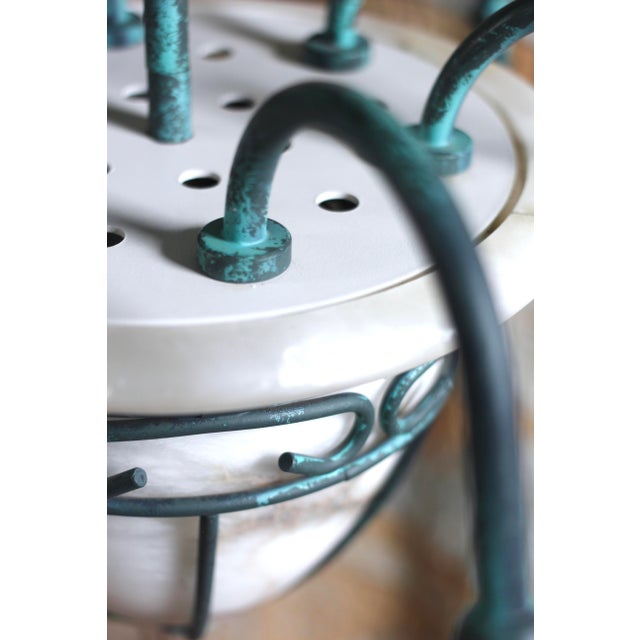 1980s-90s Alabaster Chandelier - Hanging Chandelier For Sale - Image 10 of 18