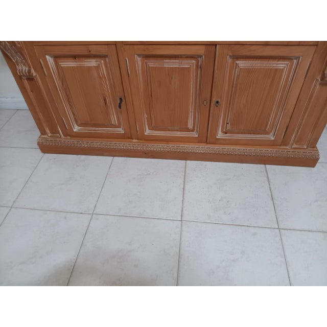 Vintage Wood American Traditional Sideboard Buffet Credenza 3 Drawer & 3 Doors For Sale - Image 9 of 11