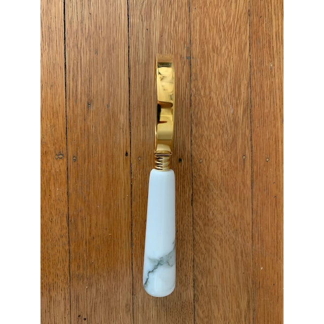 Mid-Century Modern 1990s Magnifying Glass With Marble Handle For Sale - Image 3 of 5