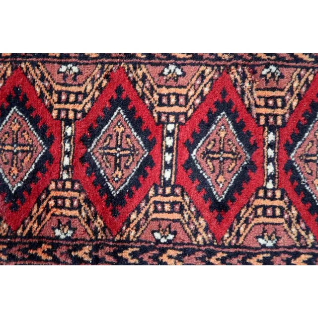 Textile 1970s Handmade Vintage Pakistani Lahore Rug For Sale - Image 7 of 8
