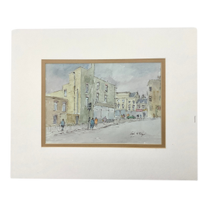 London Street Scene, Watercolor by Hugh McKenzie