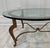 Vintage Hollywood Regency Style Round Glass-Top Coffee Table For Sale - Image 4 of 5