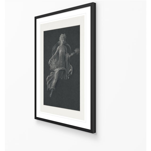 Not Yet Made - Made To Order Atelier Aria Lumae Wilhelm Zahn Pompeian Flora Primavera Fresco Graphite Study High Contrast Fine Art Gallery Board Print 16 X 24 For Sale - Image 5 of 16