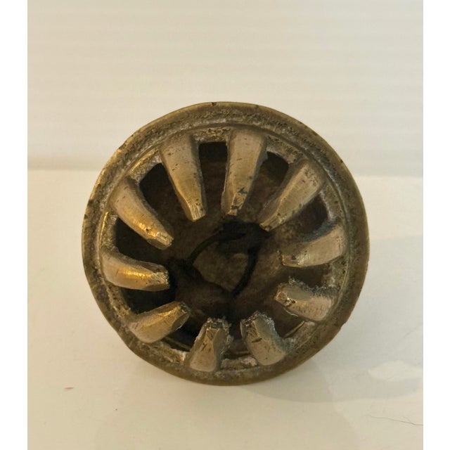 Vintage Indian Engraved Brass Decorative Bells — Set of 3 For Sale - Image 9 of 12