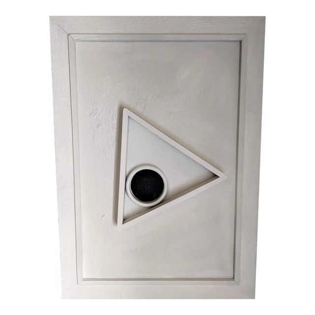 Modern Geometric Sculptural Wood Wall Art For Sale