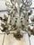 Vintage Patina Wrought Iron Tole Leaf 8 Candle Chandelier 30" Heavy French Style For Sale In Miami - Image 6 of 13