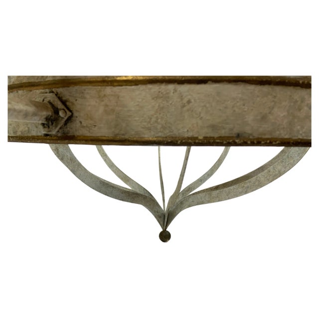 Metal Vaughan Round Painted Tole French-Inspired Circular Chandelier, White For Sale - Image 7 of 7