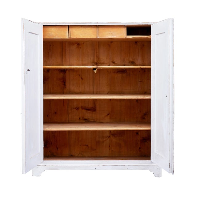 19th Century Swedish Painted Pine Cupboard, 1880s For Sale - Image 6 of 7