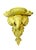 Palm beach regency pair of elephant wall brackets ornately decorated with palms and fruit in striking yellow lacquer ....