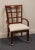 BASSETT FURNITURE Traditional Contemporary Style Window Back Dining Arm Chairs 39.5" High 21" Wide 22" Deep Seat: 19" High...