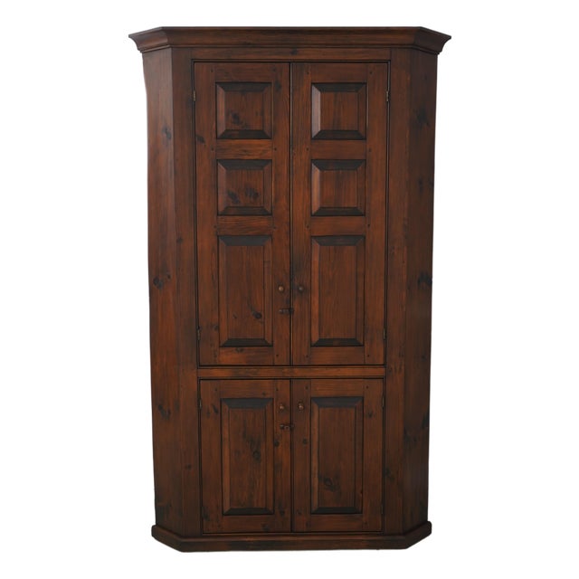 Stephen Von Hohen Pine Corner Cupboard Cabinet For Sale