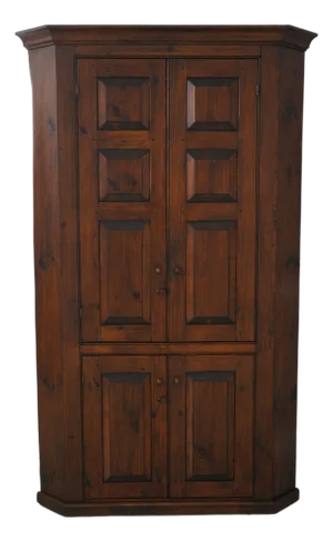 Stephen Von Hohen Pine Corner Cupboard Cabinet