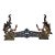 Late 19th Century French Bronze Dore' Rococo Fireplace Andirons For Sale