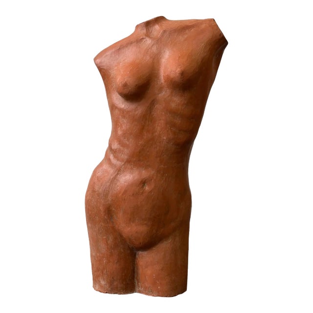 Vintage Large-Scale Terracotta Figure Sculpture, Circa 1960s For Sale
