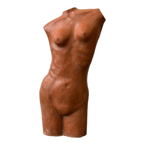 Vintage Large-Scale Terracotta Figure Sculpture, Circa 1960s