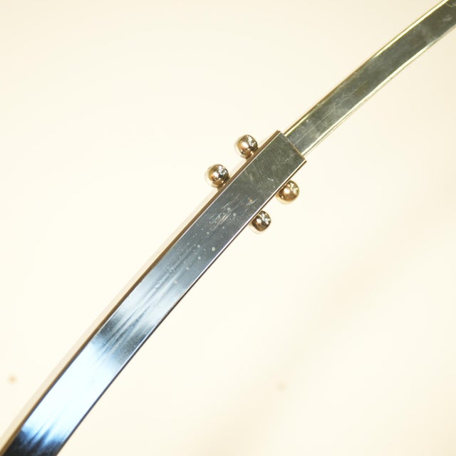 Chrome Mid-Century Chrome Arc Lamp - Italy For Sale - Image 8 of 11