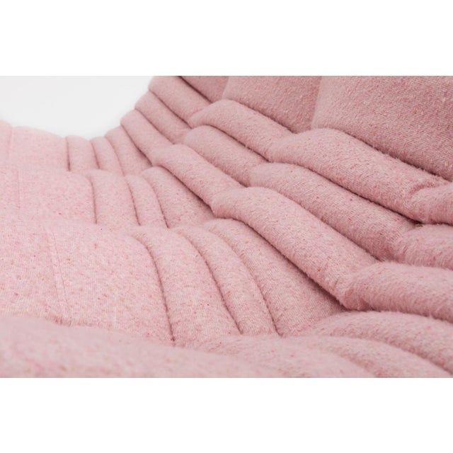 Authentic Ligne Roset Togo 3-Seater in Soft Flamingo Bouclé - Restored & Sourced in Europe For Sale - Image 13 of 18