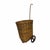 Mid Century Split Wood Rolling Market Basket For Sale - Image 4 of 8