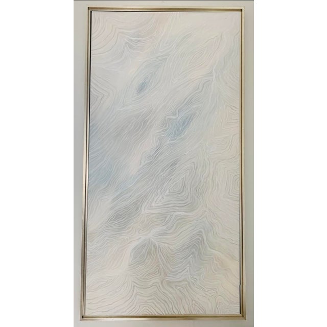 Contemporary "Geode-Ish 1" Contemporary Original Abstract Painting by Solveig Tank, Framed For Sale - Image 3 of 3