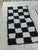 Contemporary Black White Checkerboard Wool Moroccan Rug For Sale - Image 14 of 15