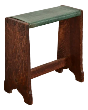 Lakeside Craft Shops Mission Oak Arts & Crafts Footstool, Circa 1900