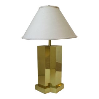 Modern Brass Desk or Table Lamp, Circa 1970s For Sale