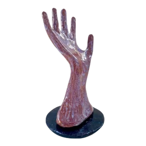 Handmade Sculptural Glazed Ceramic Hand Jewelry Display Functional Art