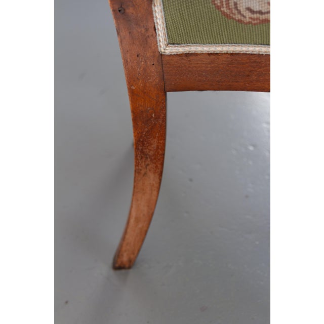 Danish Art Nouveau Chairs with Floral Needlepoint Seats, 1900s, Set of 2 For Sale - Image 11 of 18