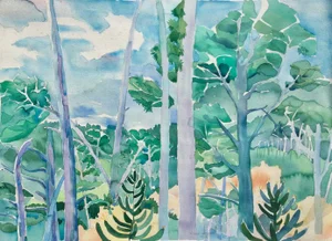 'Overlooking the Meadow' by Robin Gregory, 1981
