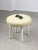 Vintage Italian Stool in Beige Fabric, 1980s For Sale - Image 10 of 11