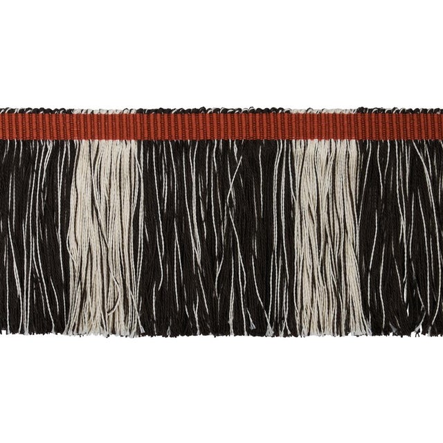 Not Yet Made - Made To Order Sample - Schumacher x Stephanie Seal Brown Calcada Fringe Trim in Rust For Sale - Image 5 of 5
