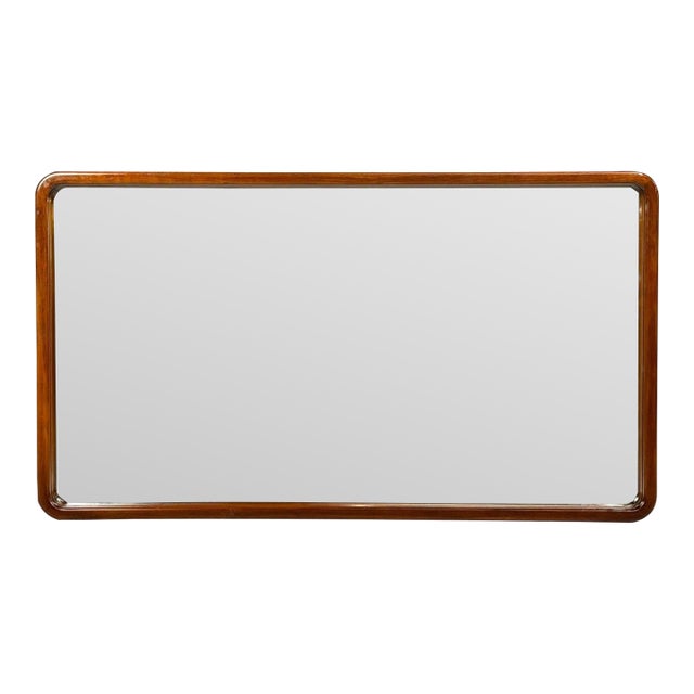 Edmond J. Spence, Large Wall Mirror, Walnut, Sweden, 1950s For Sale