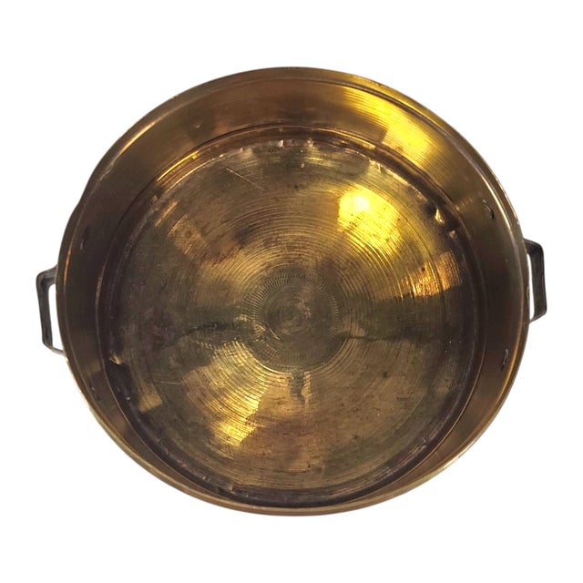 Vintage Brass Tiffin Lunchbox Carrier – Handcrafted Two-Tier Stacking 11.5" For Sale - Image 10 of 12