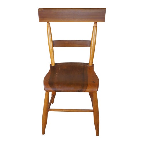 Early 20th Century Antique American Country Solid Maple Plank Seat