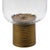 Contemporary Matthew Izzo Home Small Clear Glass and Antique Brass Votive Candle Holder For Sale - Image 3 of 3