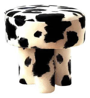 Ritmo Stool in Cow Furry Velvet by Moanne