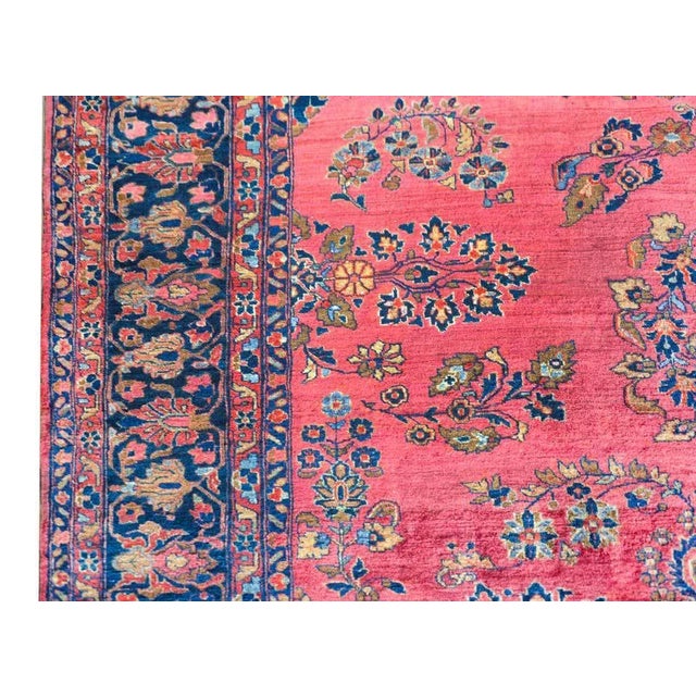 Raspberry Red Early 20th Century Sarouk Mohajeran Rug For Sale - Image 8 of 13