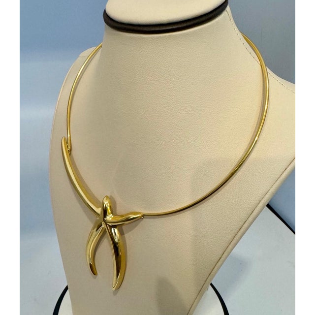 Late 20th Century Tiffany & Co Elsa Peretti Vintage Choker/ Necklace, 18K Yellow Gold 49 gm For Sale - Image 5 of 18