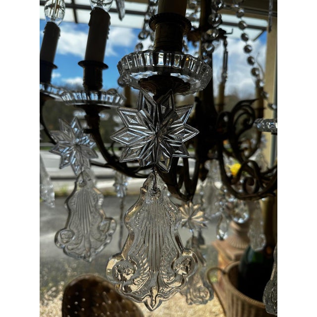 19th Century Crystal and Bronze Chandelier For Sale - Image 12 of 18