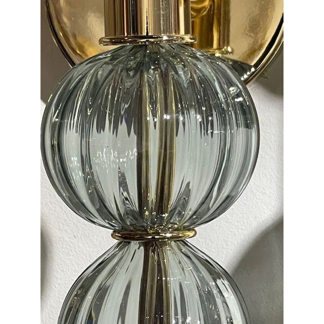 Contemporary Murano Fontana Green Vase Form Sconces - a Pair For Sale In Dallas - Image 6 of 9