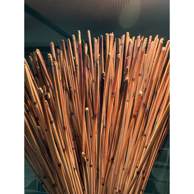 Boho Chic Pair 1993 Decorative Bamboo Reeds From Saks Fifth Avenue For Sale - Image 3 of 6