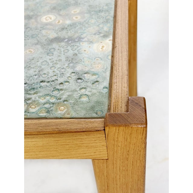 Scandinavian Wood and Ceramic Table, Sweden, 1970s For Sale - Image 11 of 13
