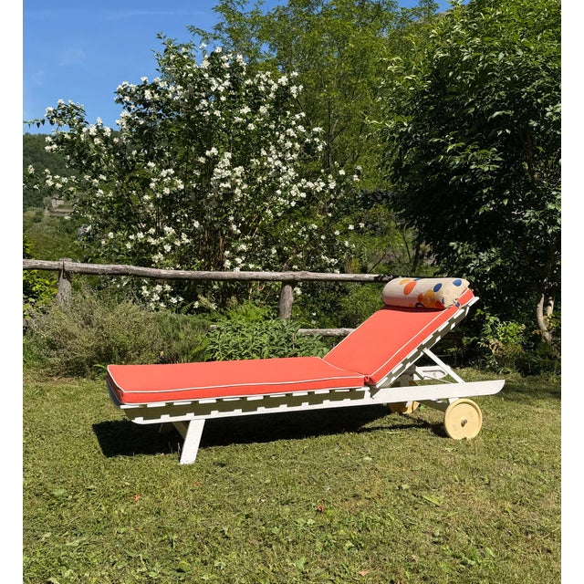 Vintage Garden Sun Bed by Carlo Hauner, 1960s, in Very Good conditions. Designed 1960 to 1969 This piece is attributed to...