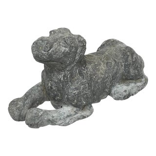 Small Early Georgian Lead Hound Dog Sculpture – c.1760 Architectural Outdoor Garden Ornament in the Manner of John Cheere For Sale