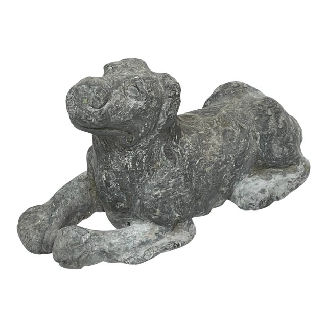 Small Early Georgian Lead Hound Dog Sculpture – c.1760 Architectural Outdoor Garden Ornament in the Manner of John Cheere For Sale