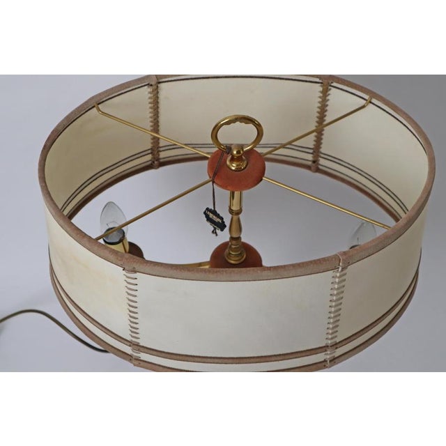 Brown Bouillotte Suede Table Lamp from Lederlux, 1970s For Sale - Image 10 of 18
